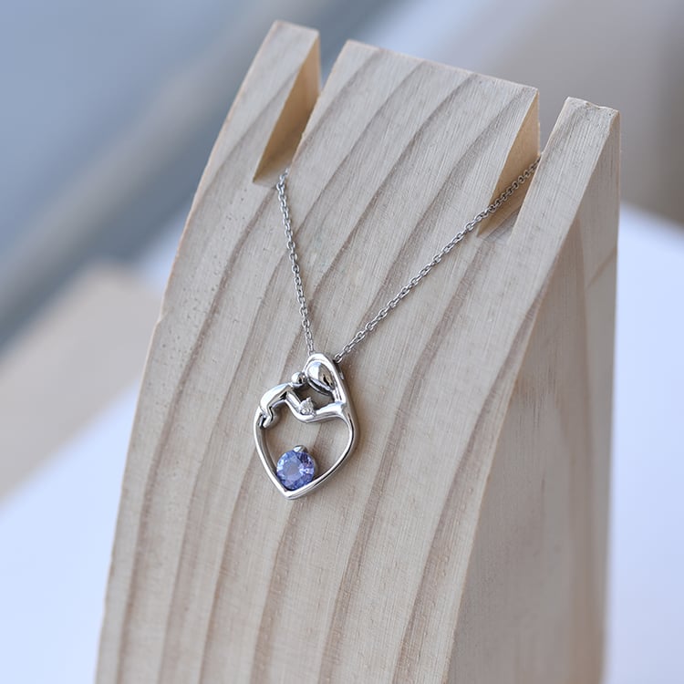 Anhänger Mutter und Kind mit Tansanit und Diamant Ella 60989