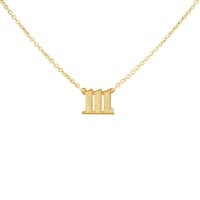 Silberne Halskette mit Diamant Engelszahlen