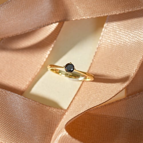 Verlobungsring mit schwarzem Diamanten Sevati