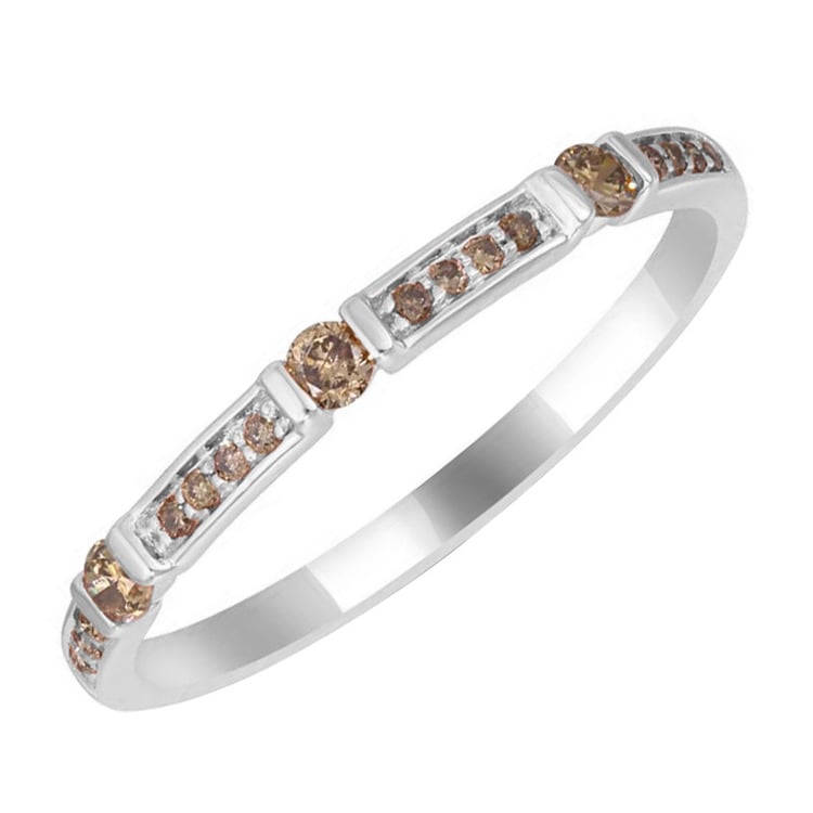 Memoire Ring aus Gold mit Champagner Diamanten Salome 69699