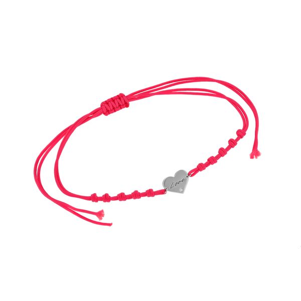 Armband mit Anhänger in Herzform mit Gravur und Diamanten Kristie 108136