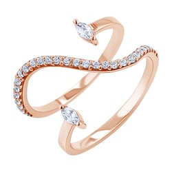Atypischer Ring mit Moissaniten Lina