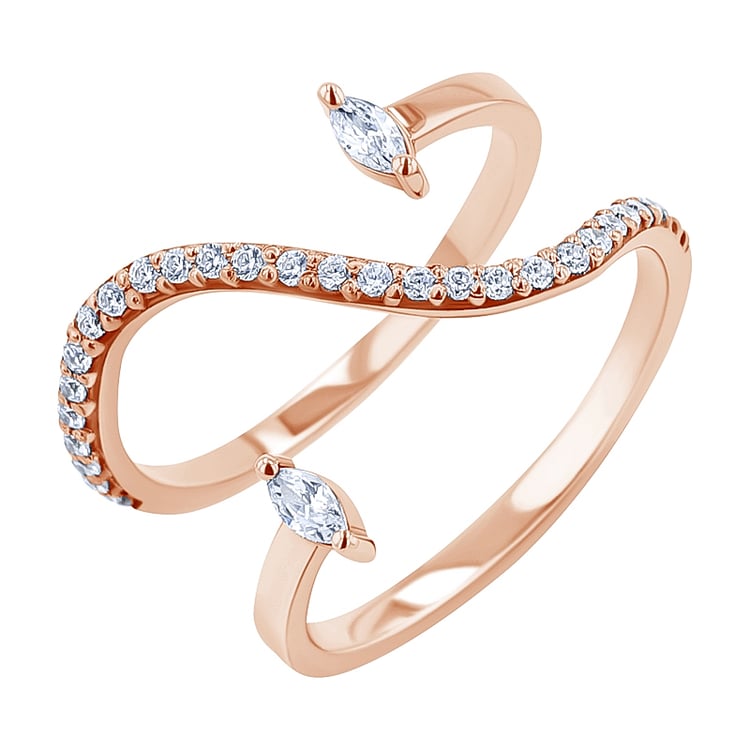 Atypischer Ring mit Moissaniten Lina 137122