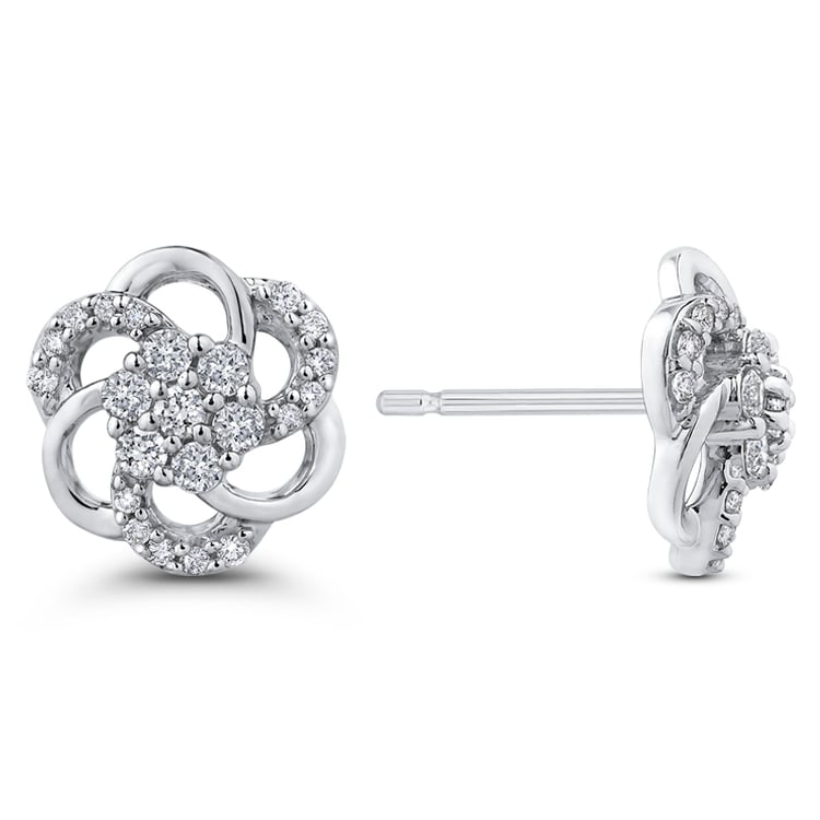 Diamantohrringe in Form von Blumen Belisario 50155