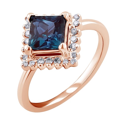 Ring mit Alexandrit und Lab Grown Diamanten Guerra