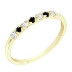 Ring mit schwarzen und weißen Diamanten Gianna