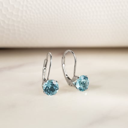 Silberne Ohrringe mit Topasen Hauko