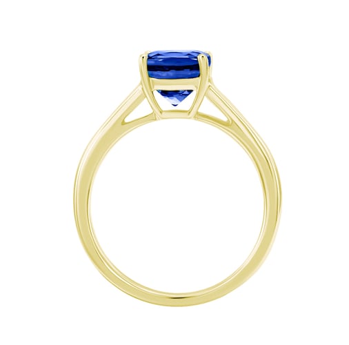 Goldring mit Cushion Tansanit Darion