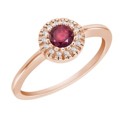 Verlobungsring mit Rubin und Diamanten Tafne
