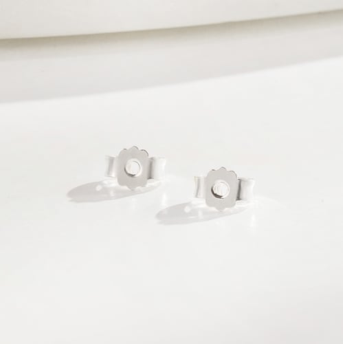 Silberne Ohrring stecker verschluss Lora