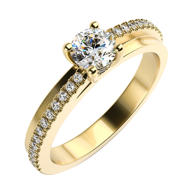 Goldener Diamantring