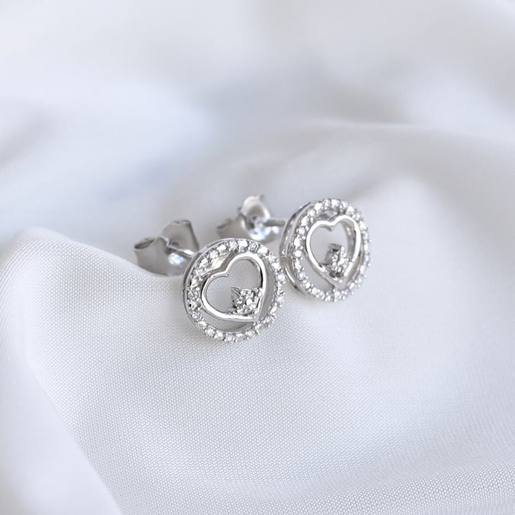 Romantische Ohrringe mit Diamanten Sofya 85254