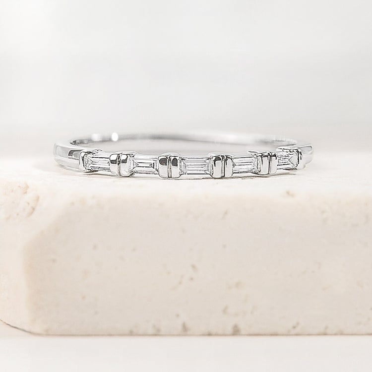 Halb-Eternity aus Gold mit Baguette Diamanten Vamala 156288