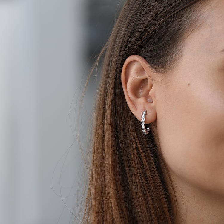 Elegante Creolen aus Gold 585 mit Diamanten Jomol 58356