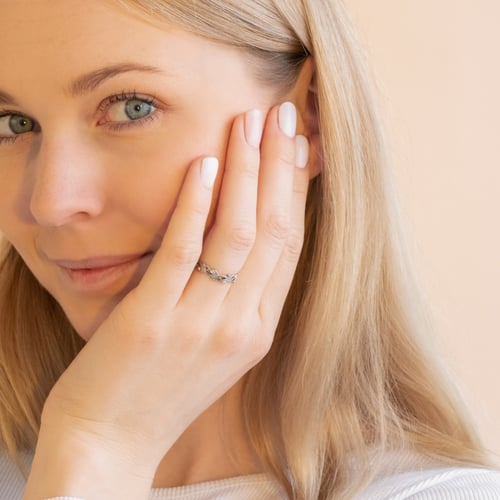 Ring mit Blattdesign und Lab Grown Diamanten Seir