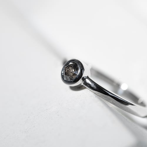 Goldring mit Salt and Pepper Diamant Emilien