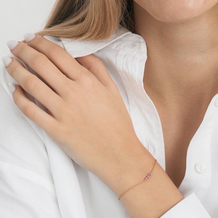 Minimalistisches Armband mit Rubinen Joe 163703