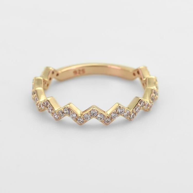 Vergoldeter Ring mit Zirkonia Stacy 51718