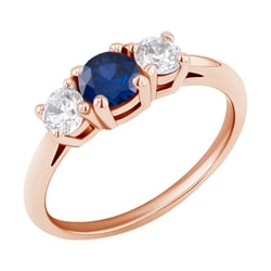 Verlobungsring mit Saphir und Diamanten Clark