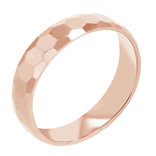 Goldene Eheringe mit Hammerschlag-Motiv Laurita