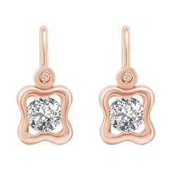 Goldene Kinderohrringe mit Lab Grown Diamanten Karola