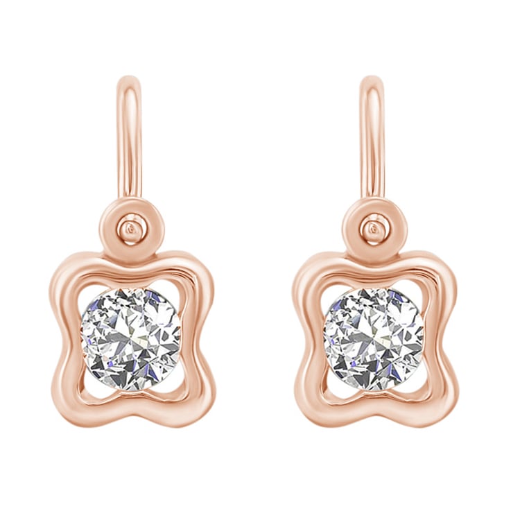 Goldene Kinderohrringe mit Lab Grown Diamanten Karola 145296