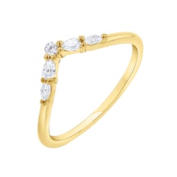 Ring in V-Form mit Diamanten Craig