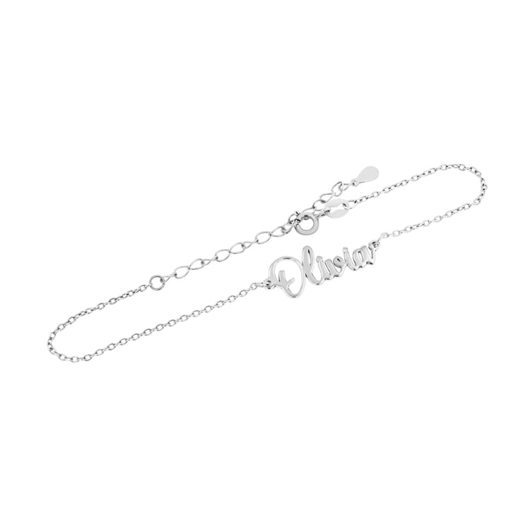 Silbernes Armband mit Namen Elissa