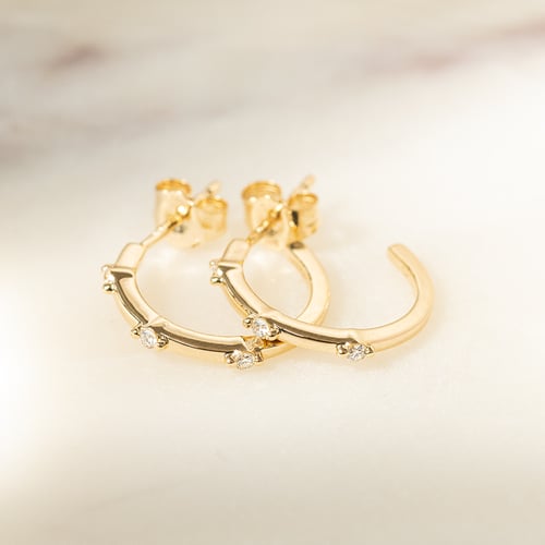 Runde Ohrringe mit Diamanten Ramila