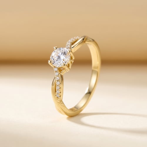 Verlobungsring mit Buchstabenund Lab Grown Diamanten Aliye