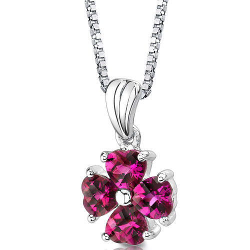 Rubinblüte in einer silbernen Halskette Delona