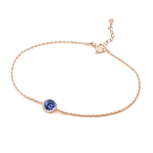 Silbernes Armband mit Tansanit Arleth