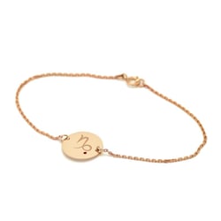 Armband in Gold mit Granat für das Sternzeichen Steinbock