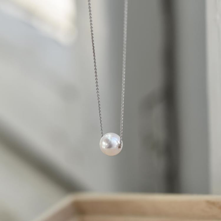 Feine Goldkette mit Perle Lemoneli 37922