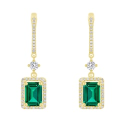 Smaragdohrringe mit Lab Grown Diamanten Amata