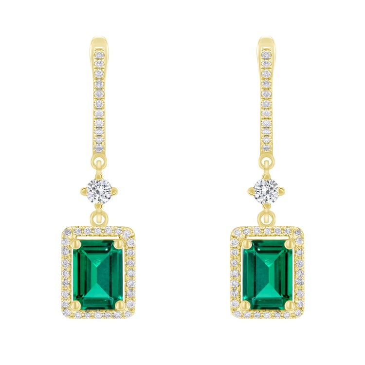 Smaragdohrringe mit Lab Grown Diamanten Amata 132877