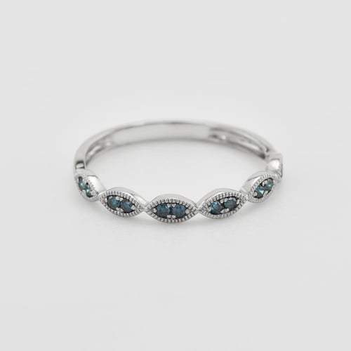 Zarter Memoire Ring mit blauen Diamanten Talita