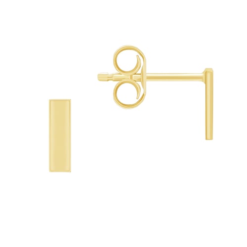 Minimalistische längliche Ohrstecker aus Gold Bar
