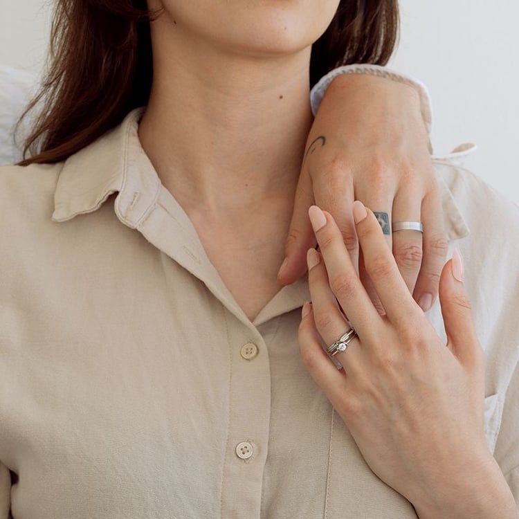 Ringset mit Diamanten Ihrer Wahl Asne 131685