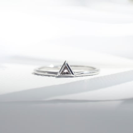 Ring mit einem Salt and Pepper Diamanten in Trillion-Form Daslis