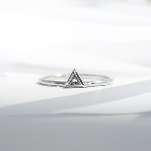 Ring mit einem Salt and Pepper Diamanten in Trillion-Form Daslis