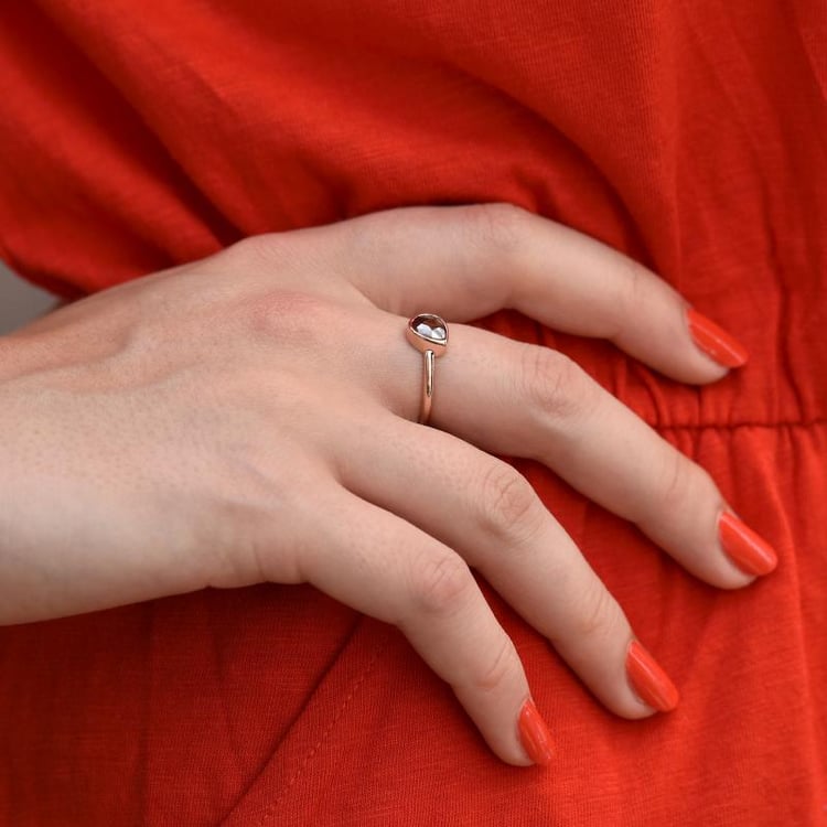 Ring mit pear Salt and Pepper Diamant Camilia 44241