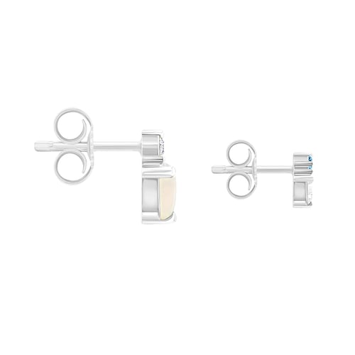 Cluster-Ohrringe mit Opal, Moissanit, Diamant und Topas Roseann
