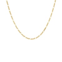 Silberne Figaro Kette 55 cm