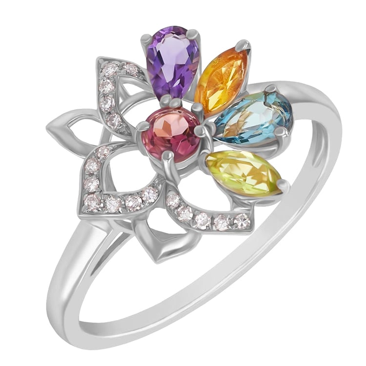 Ring voll von Edelsteinen