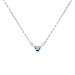 Minimalistische Halskette mit Aquamarin Modu