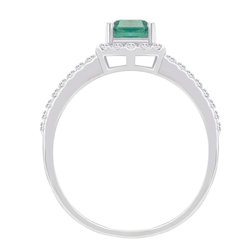Wunderschöner Smaragd-Ring aus 750 Gold mit Diamanten Cheniah