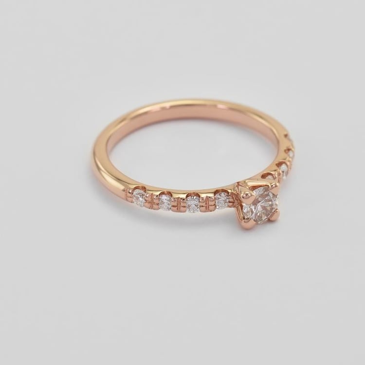 Verlobungsring mit Moissanit und Lab Grown Diamanten Megha 46170