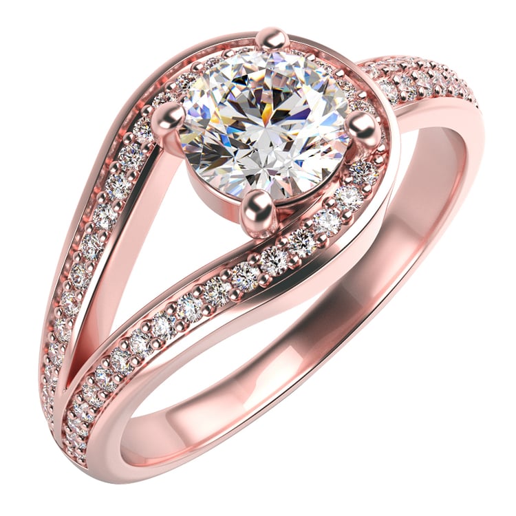 Roségold Ring voll von Diamanten 98969