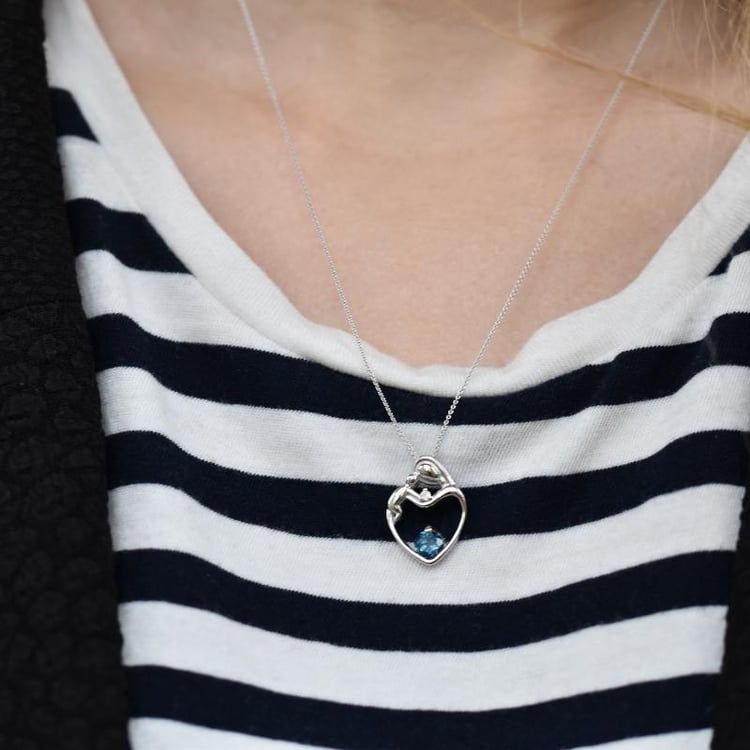 Anhänger Mutter und Kind mit Topas und Diamanten Ella 25968